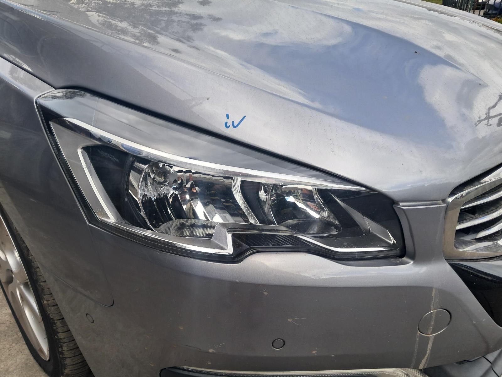 PEUGEOT 508 RIGHT HEADLAMP W2, HALOGEN TYPE, 03/15-12/17 15 16 17