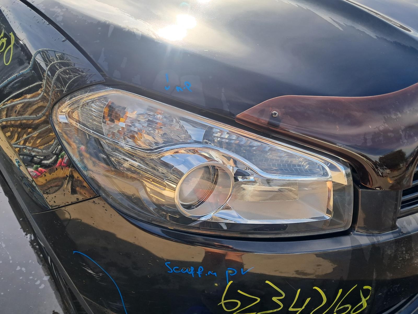 NISSAN DUALIS RIGHT HEADLAMP J10, HALOGEN TYPE, 01/10-05/14 10 11 12 13 14