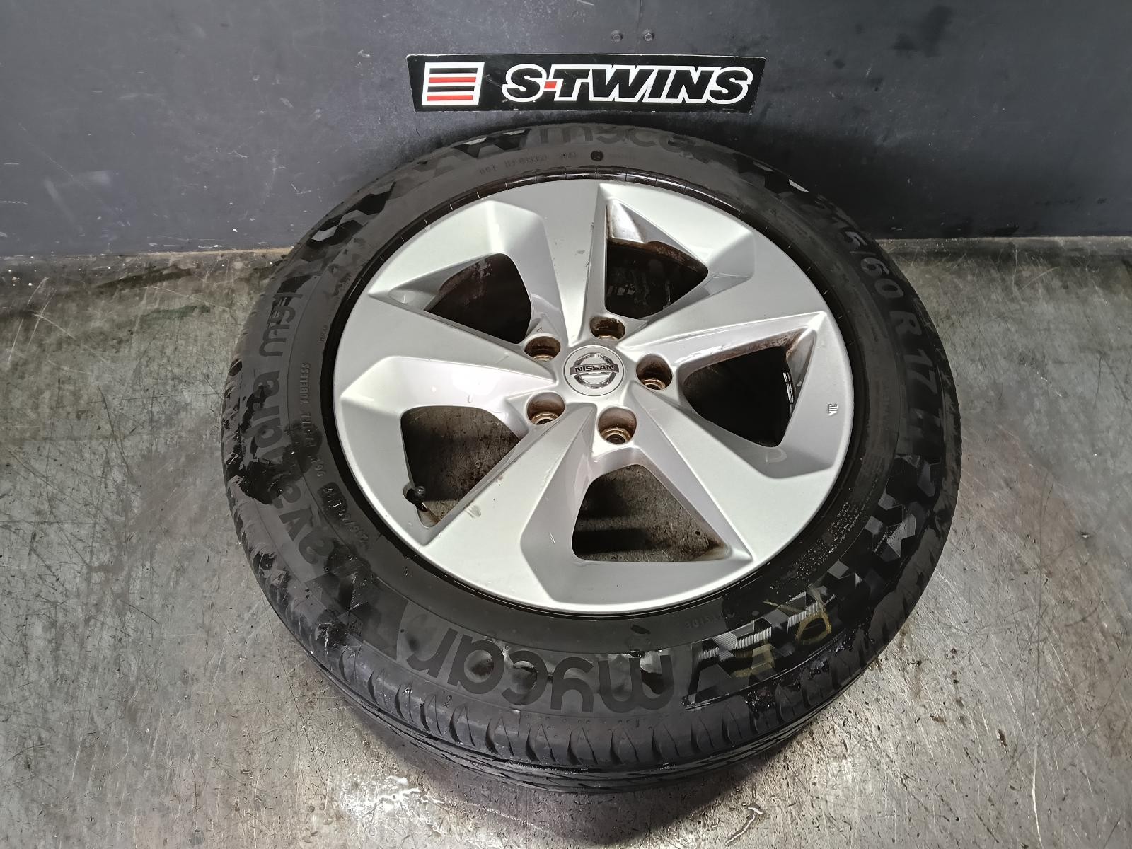 NISSAN QASHQAI WHEEL ALLOY FACTORY, 17X7IN, ST, J11, 07/17-07/21 17 18 19 20 21