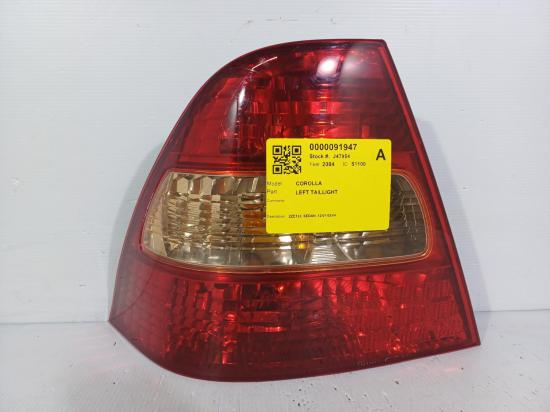 Corolla Toyota Corolla — Left Taillight